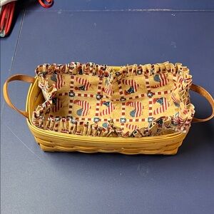 Royce Craft Basket with American Flag Liner